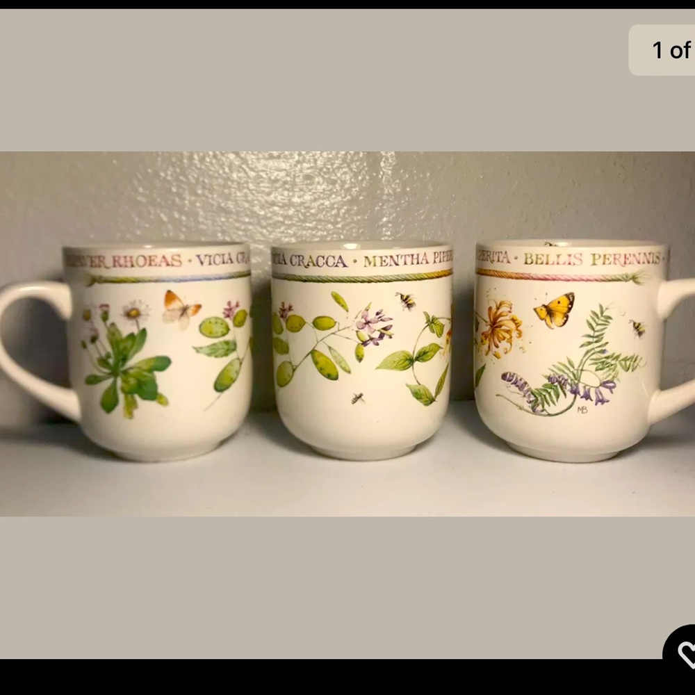 3 Hallmark Coffee Mug Marjolein Bastin WildFlowers